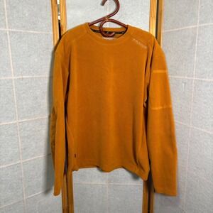 Columbia Men's Large Titanium Fleece Crewneck Pullover Sweatshirt‎ Burnt Orange